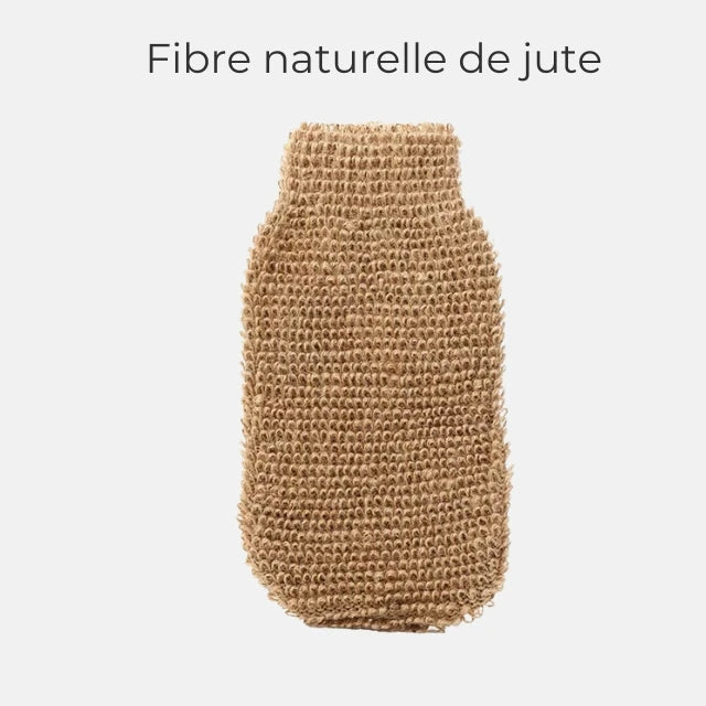 Gant exfoliant en fibre naturelle