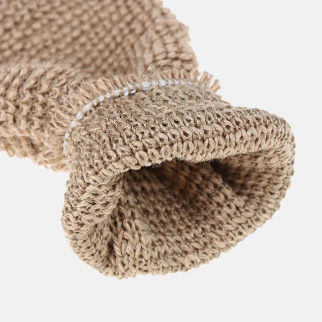 Gant exfoliant en fibre naturelle